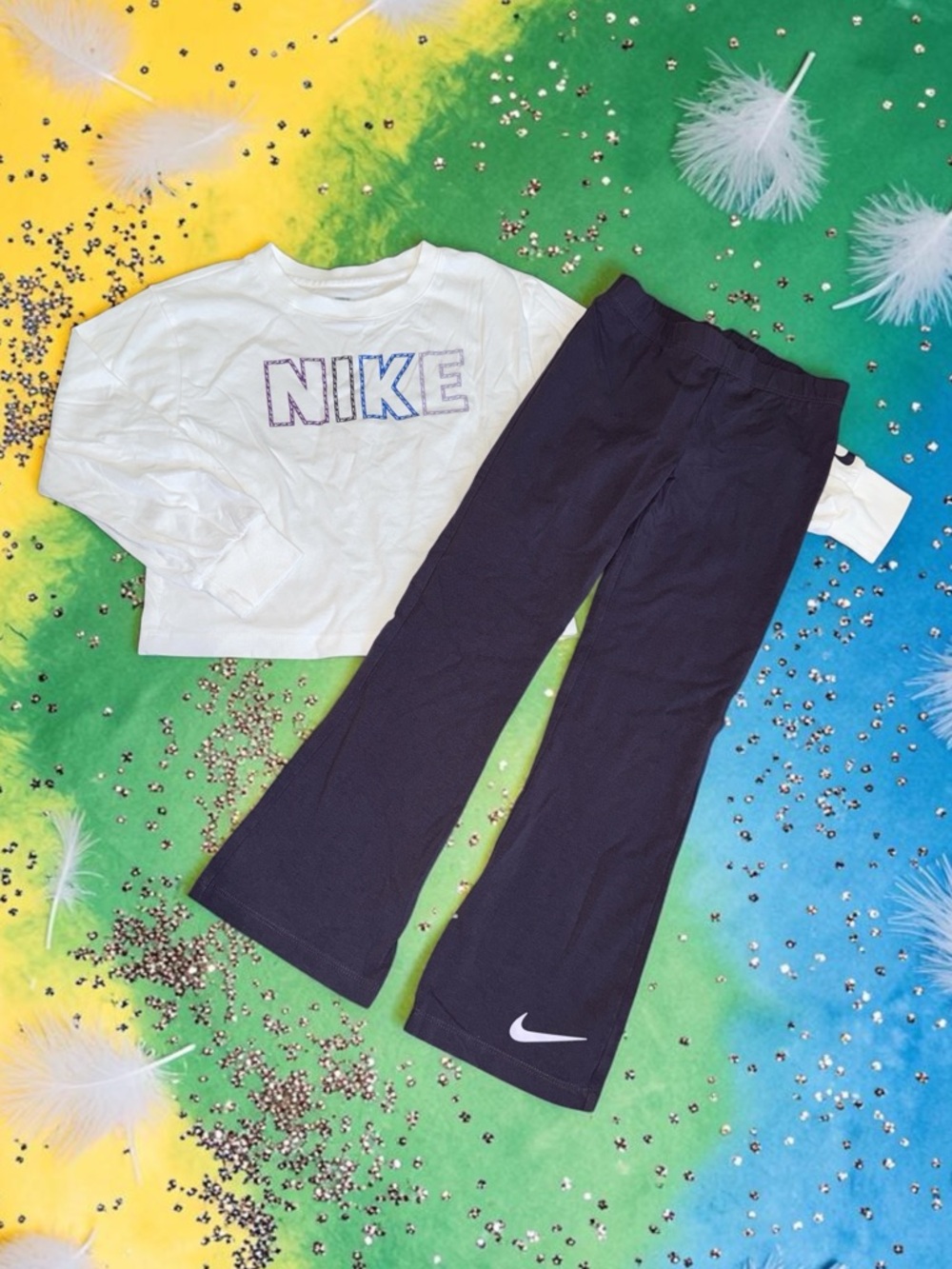 Girls Nike 2 Piece Set (6X) Flared Legging LS Top